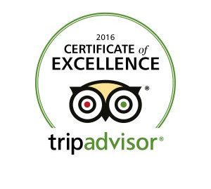 Trip Advisor Certificate of Excellence 2016