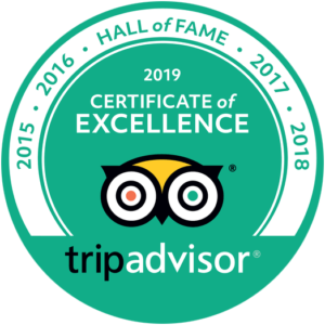 Trip Advisor 2019 Certificate of Excellence