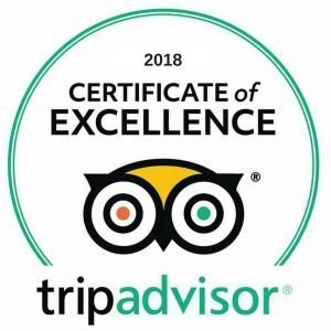 Trip Advisor 2018 Certificate of Excellence